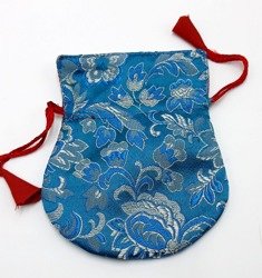 Bag for malas - blue with flowers