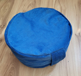 Cushion for meditation - blue rib velvet