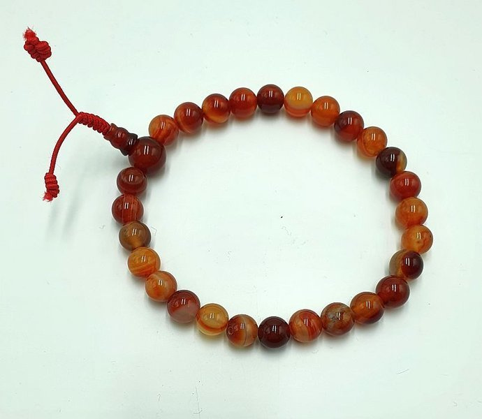 Mala 27 - red agate 8,5 mm | Malas \ 27 beads | Buddyjska Księgarnia ...