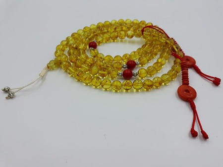 Mala 108 - honey amber 8 mm