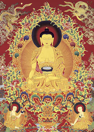 Plakat A4 -  Budda Siakjamuni złota forma