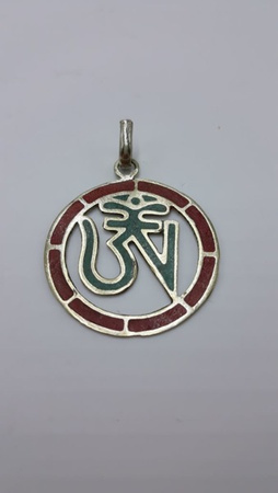 Silver pendant OM