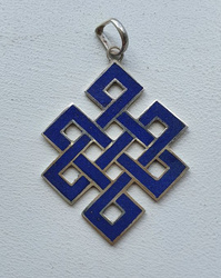 Pendant silver - endless knot big