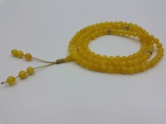 Mala 108 - orange amber 7 mm