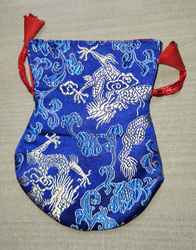 Woreczek na male - niebieski w smoki