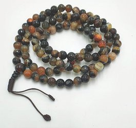 Mala 108 - agate - diamond cut 8,2 mm