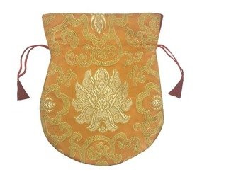 Woreczek na male - pomarańczowy z lotosem