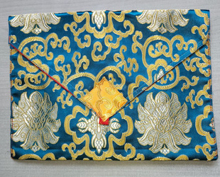 Etui for meditation leaflet - turquoise colour