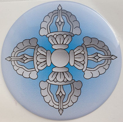 Sticker double dorje blue