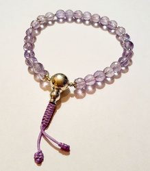 Mala 27 - lavender amethyst  6 mm