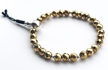 Mala 27 - hameatite gold colour 6 mm