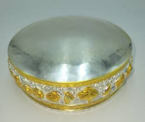 Mandala disc - silver