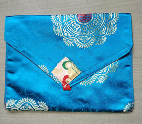 Etui for meditation books turquoise colour