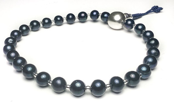 Mala 27 - black pearl 6 mm