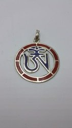 Silver pendant OM