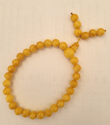 Mala 27 - amber 6 mm