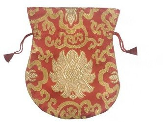 Woreczek na male - czerwony z lotosem