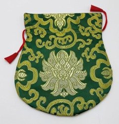 Woreczek na male zielony z lotosem.