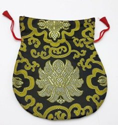 Woreczek na male czarny z lotosem.