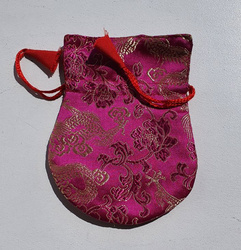 Bag fo malas - pink with gold dragons