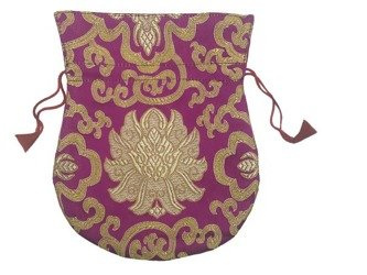 Woreczek na male - fioletowy z lotosem
