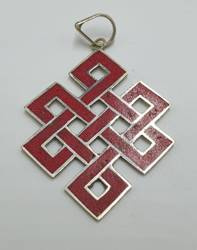 Pendant silver - endless knot big