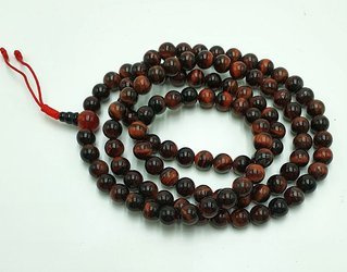 Mala 108 - red tiger eye 8,7 mm